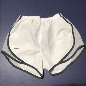 White Nike shorts